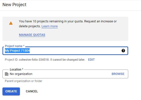 Create Youtube API Key