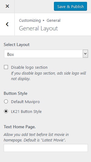 Customizer Muvipro v.1.0.5